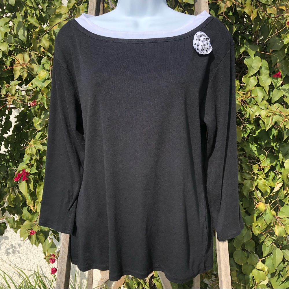 Erika Long Sleeve Black Top